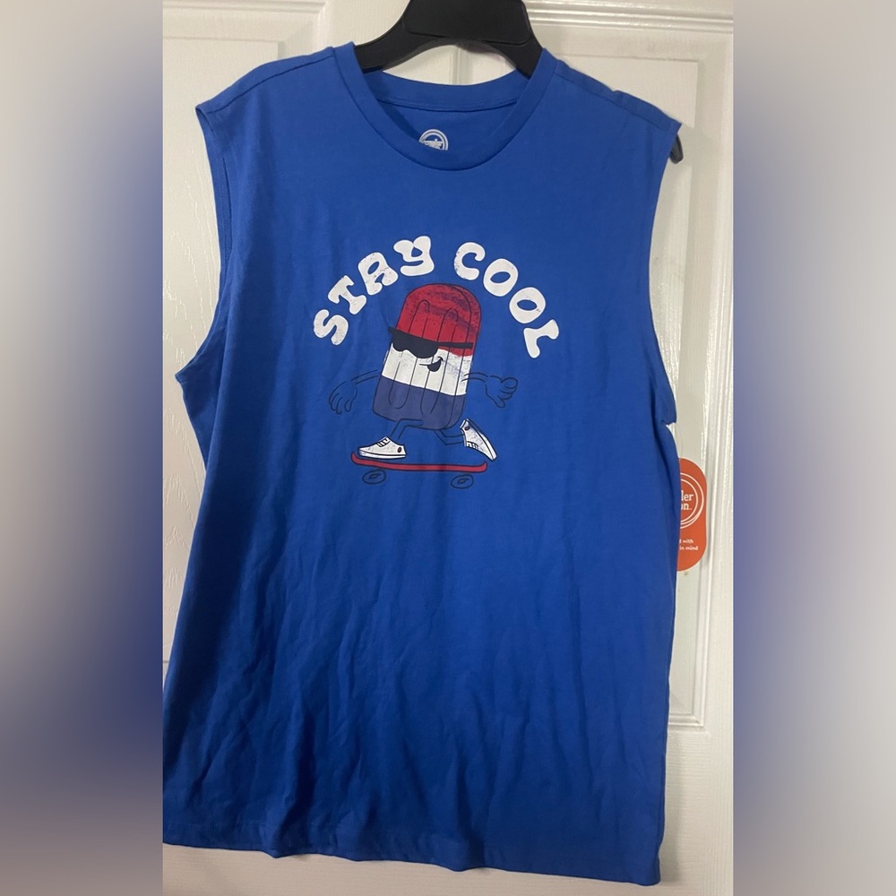 Wonder Nation Boys Blue 'Stay Cool' Tank Top! NWT! Size XXL (18)